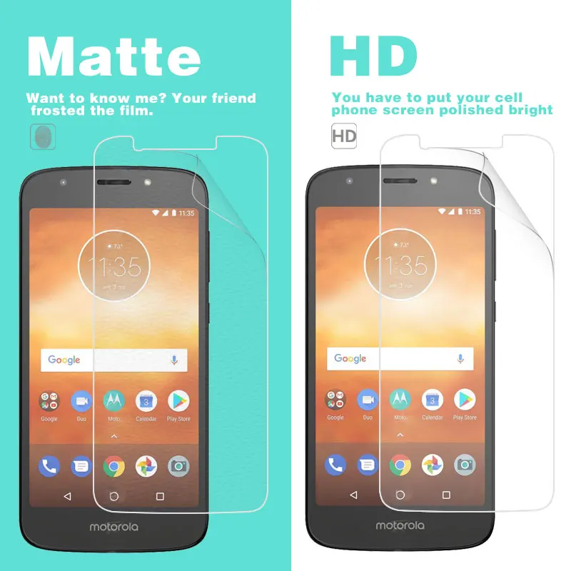 Антибликовая матовая пленка для MOTO E5 5 в HD прозрачный глянцевый экран Передняя
