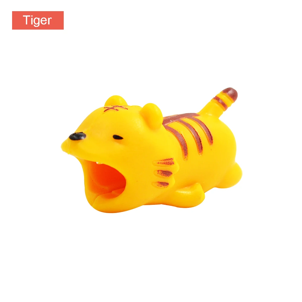 Животное кабель bite для Android USB зарядное устройство данных провода протектор Winder Организатор Chompers Акула тигр держатель мобильного телефона аксессуар