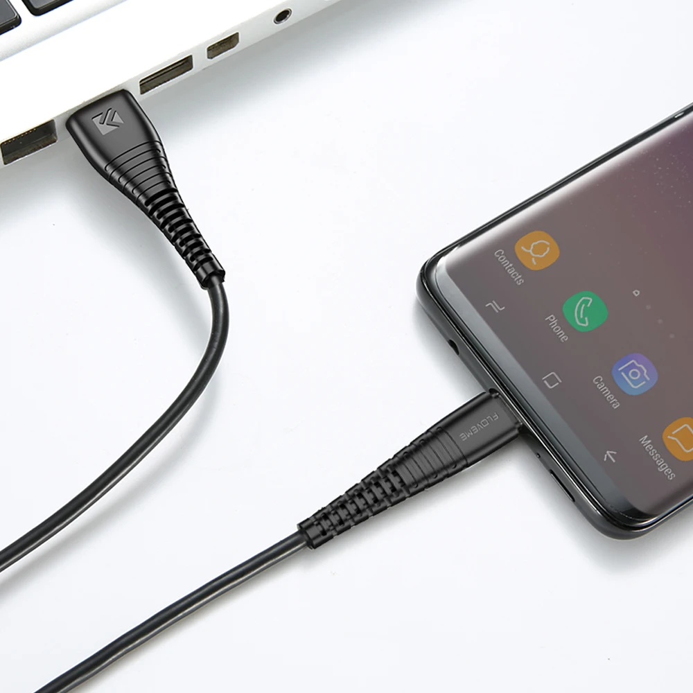 FLOVEME высокопрочный usb кабель для iPhone IOS Android быстрая зарядка передачи данных USB C