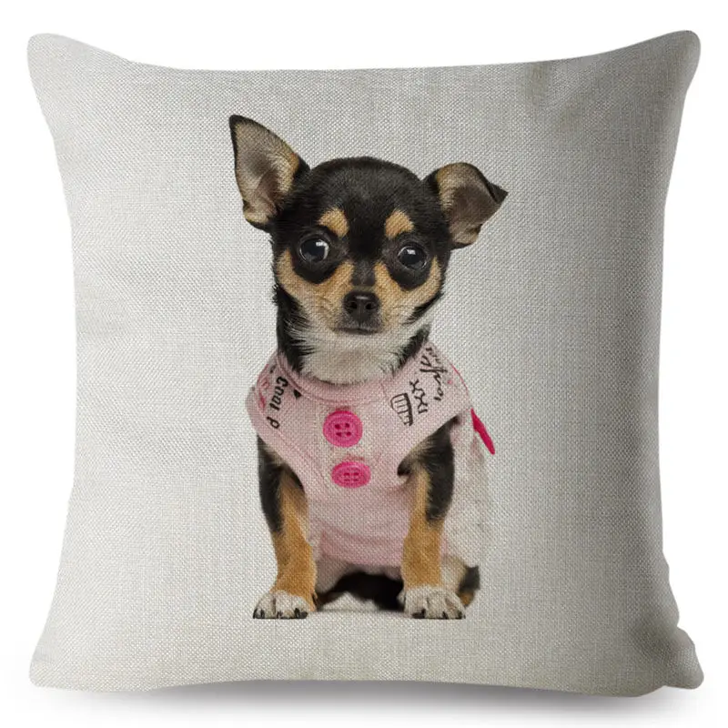 Симпатичный мини собака породы чихуахуа принт декоративная наволочка для