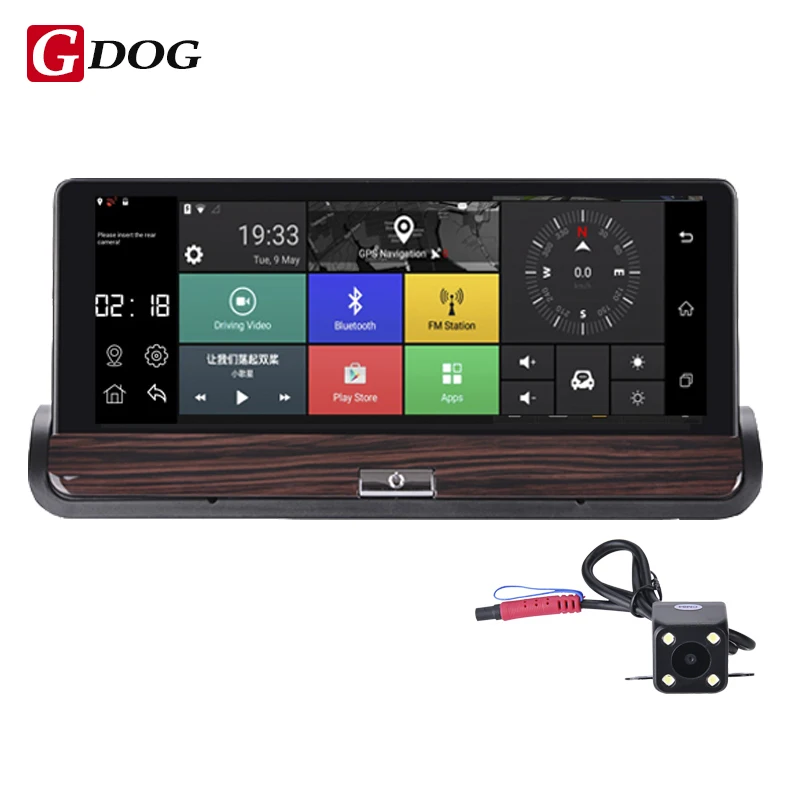 G собака Новые 3g видеорегистратор dvr заднего вида Android 5.0 GPS bluetooth fm WI FI Двойной