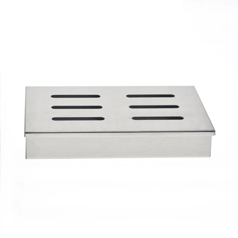 Курильщик коробка для барбекю гриль щепы из нержавеющей стали аксессуары уголь и