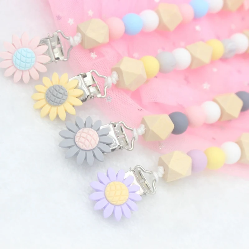 Специальное силиконовое покрытие с деревянная пустышка Клипсы из деревянных