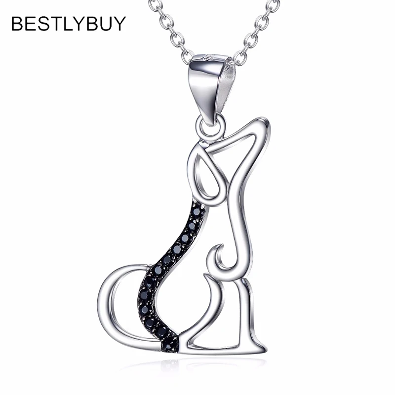 

BESTLYBUY 100% 925 Sterling Silver Dog Pendant Cute Animal Valentine's Day Jewelry Girl's Dainty Gift 2018 New Necklace Women