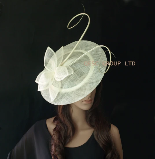 Новинка Бесплатная доставка По EMS. Большой блюдце Sinamay чародей шляпа для женщин на