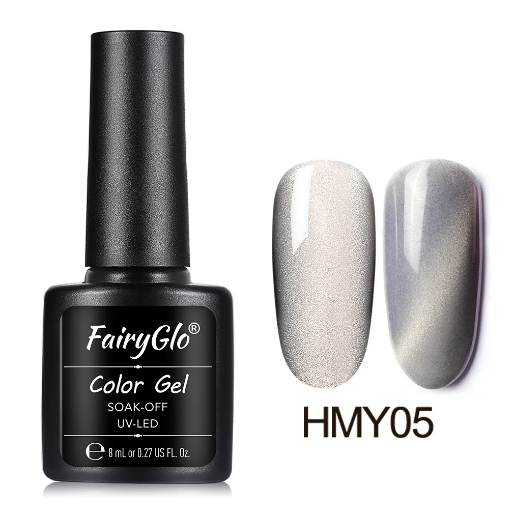 HMY05 FairyGlo 8 мл широкий Гель-лак для ногтей с эффектом «кошачий глаз» УФ светодиодный Гибридный Гель-лак магнитный лак Гель-лак для ногтей кошачий глаз магнит Гель-лак чернила - Цвет: HMY05
