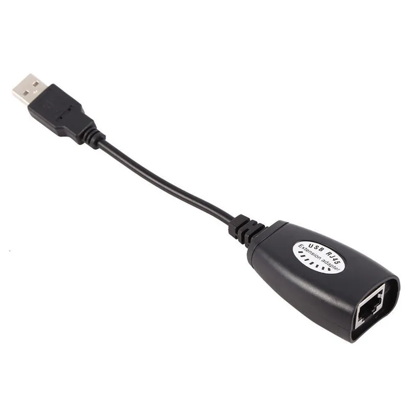 1 шт. Удлинительный кабель USB RJ45 удлинитель Ethernet Cat5e/6 адаптер LAN комплект