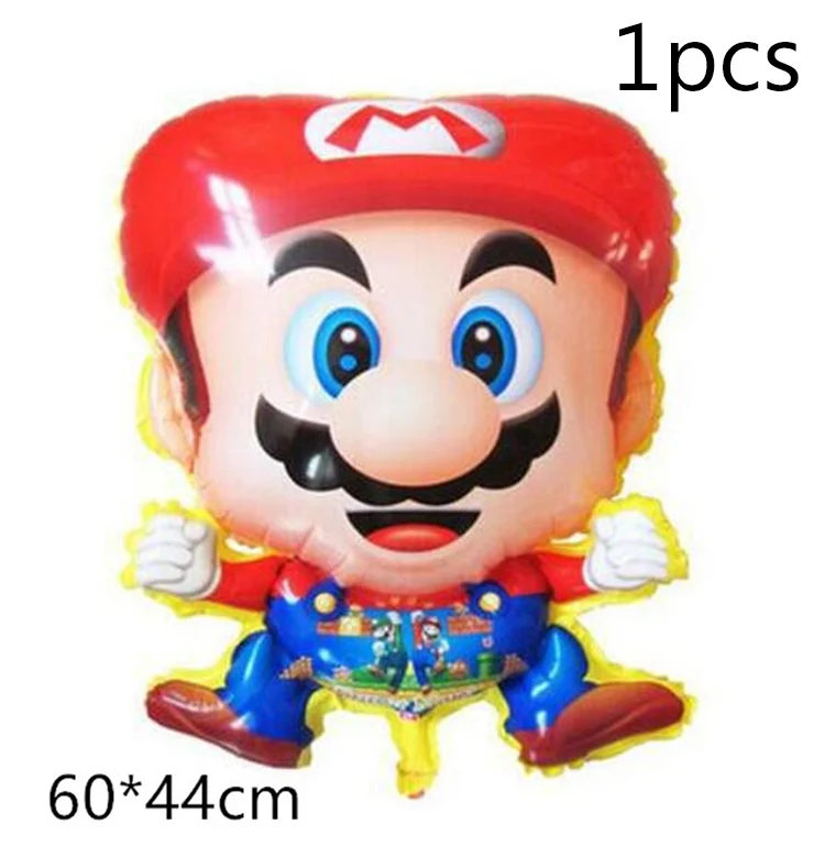big balloon 1pcs Мультфильм Марио тематические праздничные бумажные тарелки/чашки/салфетки скатерть шнурок мешок воздушный шар Дети День рождения украшения принадлежности - Цвет: big balloon 1pcs