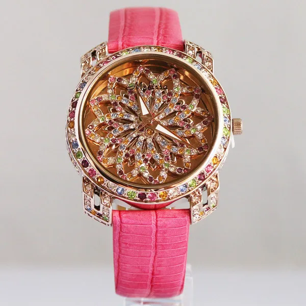 Часы женские с цветами и кристаллами F11484|montre fashion|montre watchmontre g |