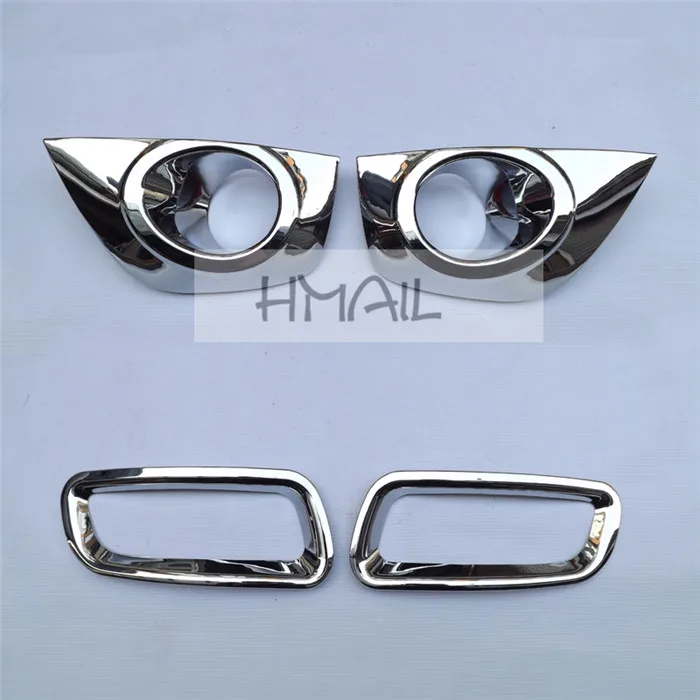 FRONT AND REAR SET Противотуманная фара для renault koleos 2012 13 14 Передняя Задняя ABS Хромированная противотуманная фара автомобильный Стайлинг пластиковое покрытие Защитная крышка наклейки - Цвет: FRONT AND REAR SET