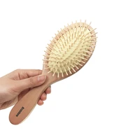 brainbow wooden comb scalp massage brush natural wood needle healthy comb antistatic cushion hair brush hair care styling tools