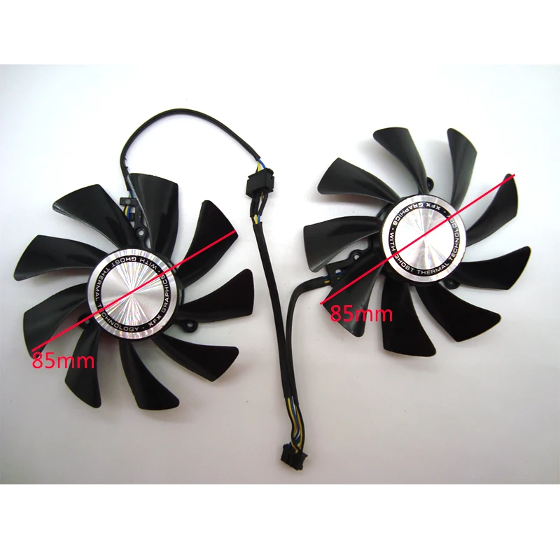 Бесплатная доставка 85 мм FD9015U12S XFX HD7970 4 контактный охлаждающий вентилятор для