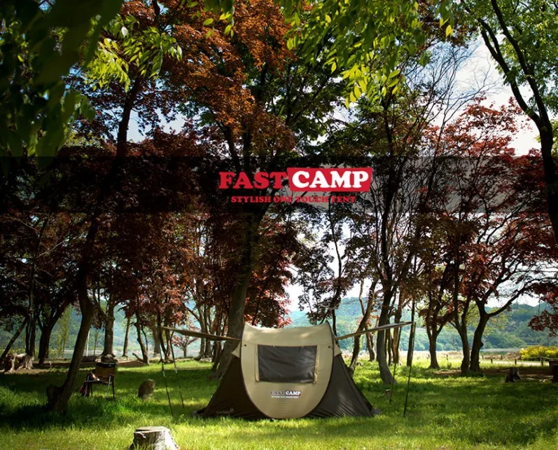 Fastcamp супер большой 4-5persons-мгновенный всплывающий тент с дверным полюсом одно касание всплывающие рыбалка кемпинг наружная семейная палатка