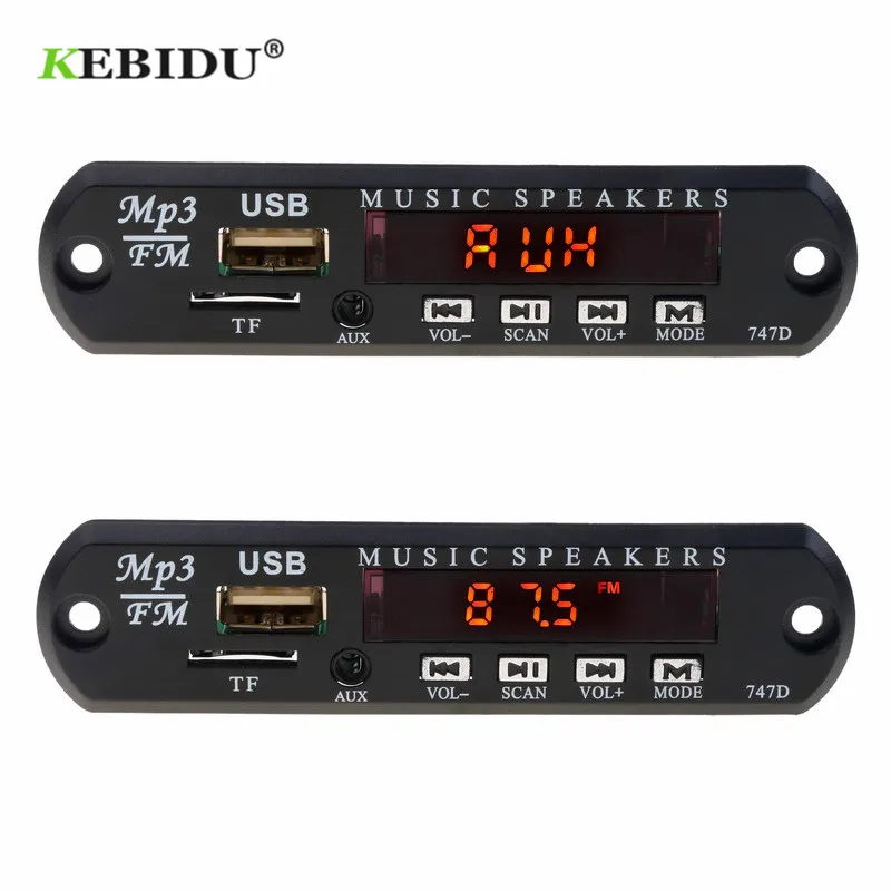 Kebidu автомобильный AUX 3 5 мм WMA MP3 модуль декодер плата USB TF FM радио аудио для