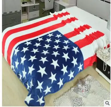 Новое мультяшное дизайнерское одеяло с флагом США Великобритании Ca Флисовое