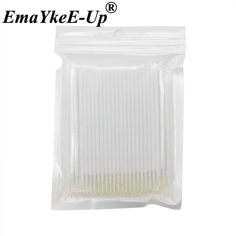 White-100pcs-B 100 шт., прочные Микро-аппликаторы, одноразовые кисти, индивидуальные инструменты для удаления ресниц, тампоны, мини-кисти для макияжа, инструмент для наращивания ресниц - Цвет: White-100pcs-B