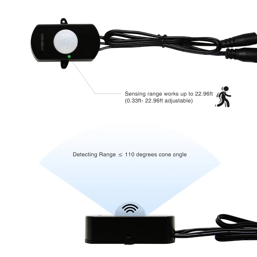 Sensky DC 12V 24V 5A PIR Сенсор переключатель мини инфракрасный ИК движения детектор