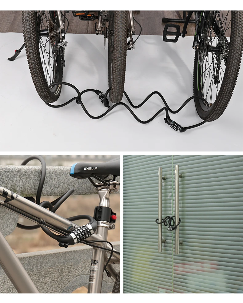 Велосипедный замок с 5 номерами и паролем, 1,2 м/1,8 м, Стальные Кабельные замки для велосипедного велосипеда, Противоугонный замок candado moto cycle moto rcycle