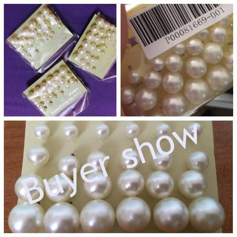 12 пар/компл. Дешевые Белый Серьги с жемчугом Jewelry маленькие круглые серьги из