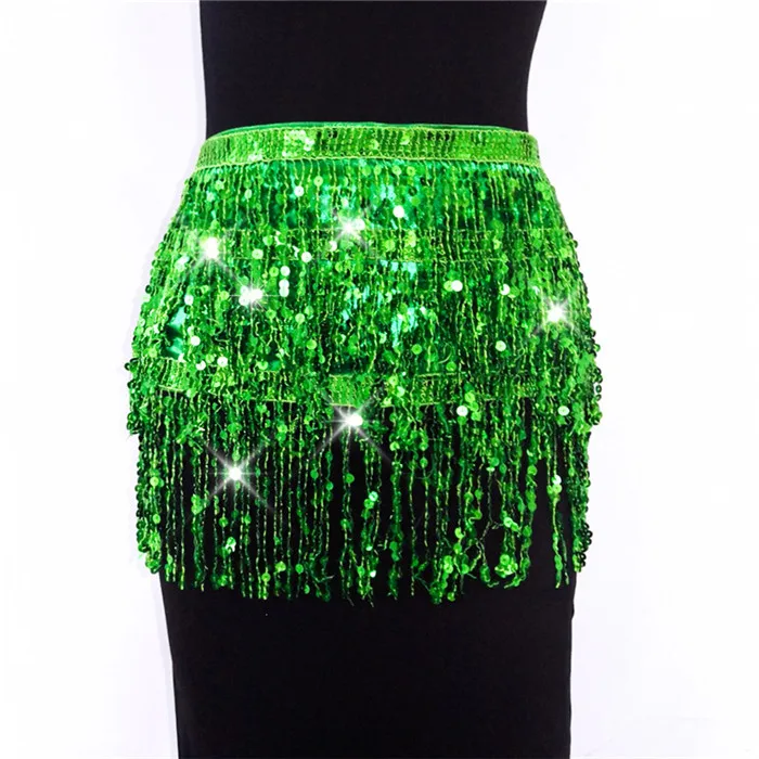 Green Skirt AKYZO Сексуальные Блестки драпированные детали 2 шт. Юбки наборы Блестящий женский шнурок 2 шт. пляжный фестиваль Клубная одежда укороченный топ - Цвет: Green Skirt