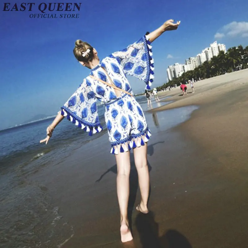 Женский Короткий комбинезон Combishort пляжный с цветочным принтом лето 2019|jumpsuits for