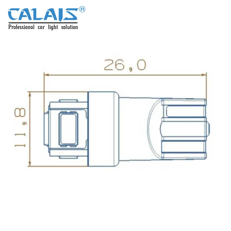 Автомобильная светодиодная лампа T10 W5W 6 SMD для автоматического зазора купольная