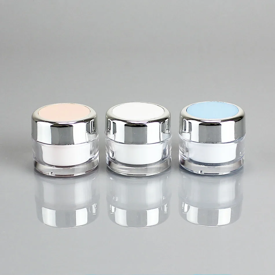 40pcs 15g Travel Face Cream Lotion Cosmetic Container Plastic Empty Makeup Jar Pot