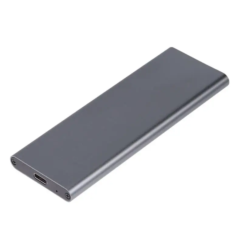 Серый 10 Гбит/с M.2 NGFF SATA SSD на USB 3,1 type-C жесткий диск конвертер HDD корпус чехол внешний твердотельный жесткий диск коробка падение - Цвет: Серый