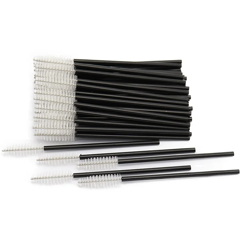 03 White 50pcs 50 шт., кисть для ресниц, цветные одноразовые палочки для туши, аппликатор, кисти для макияжа, наращивание ресниц, аксессуары для макияжа - Handle Color: 03 White 50pcs