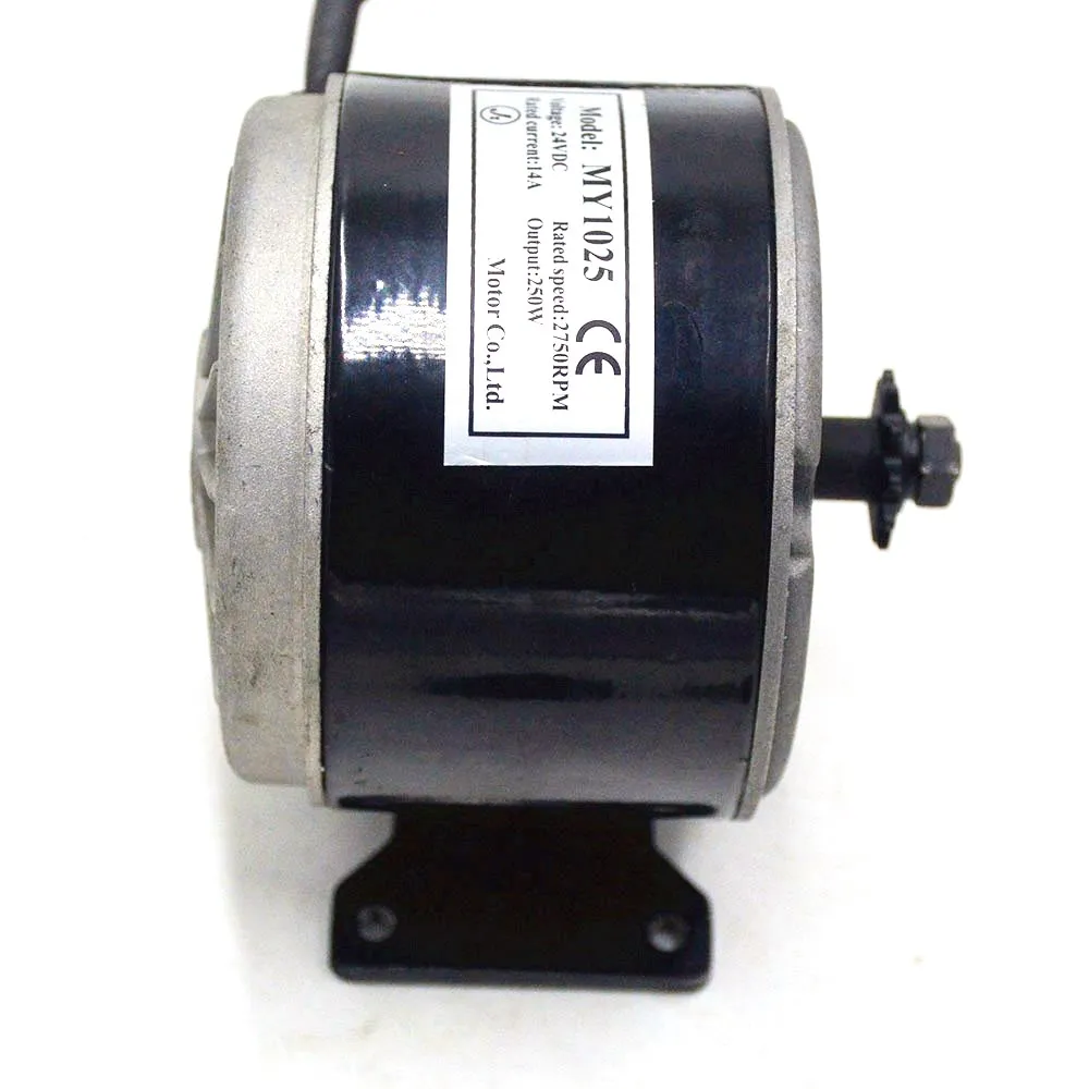 

24V 250W Electric Motor 11 Teeth Brushed 250W 2750RPM Chain Electro Motor For E Scooter Drive Speed Control Electric Scooters