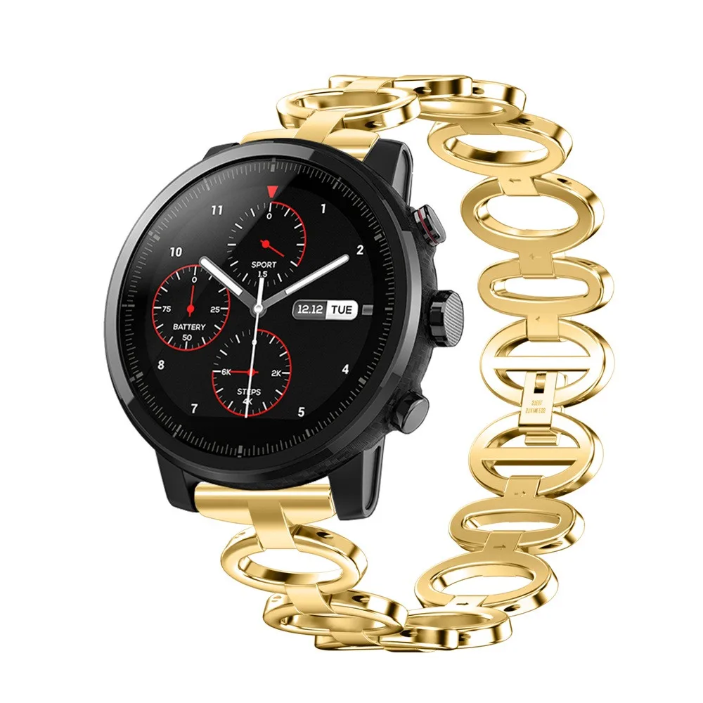 Браслет из нержавеющей стали с цепочкой Смарт часы ремешок для Huami Amazfit 2S