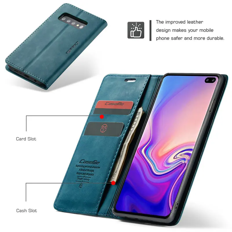 Чехол мне Магнитный чехол для samsung Galaxy S10 плюс S10e Магнитный кошелек кожаный чехол для телефона для Galaxy S10 флип-чехол