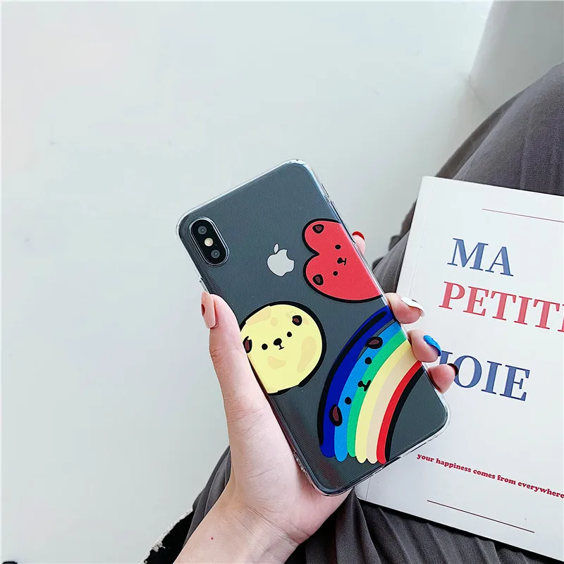 Чехол для телефона с любящим сердцем радуги iPhone 11 11pro 6 7 8 plus X XS чехол MAX XR мягкий