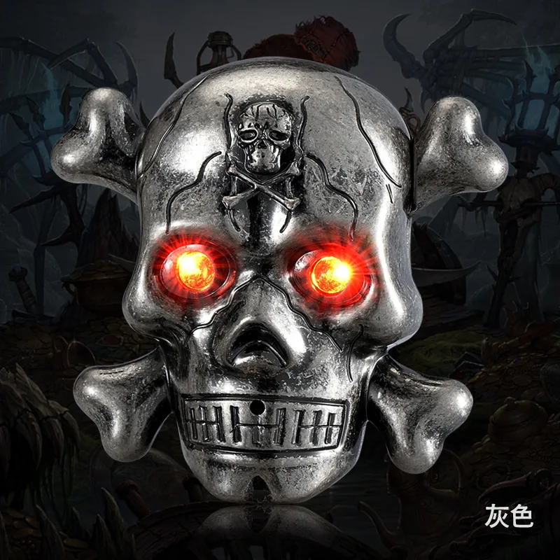 Новинка 2017 Электронная зажигалка для сигарет голова черепа страшный звук USB