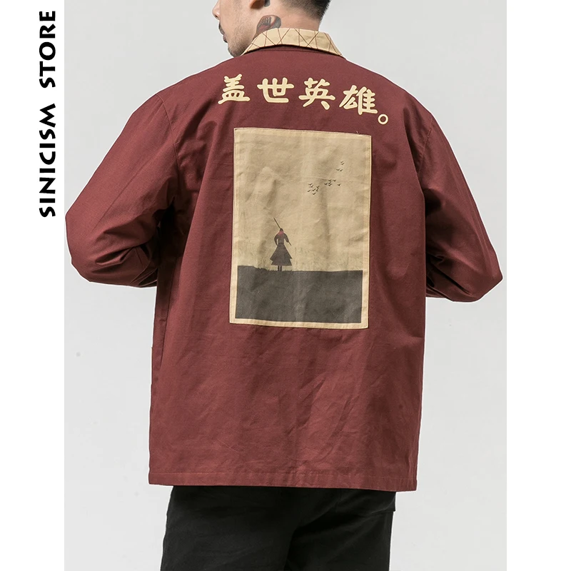 Мужская ветровка Sinicism Store черная с забавным принтом и карманом осенняя уличная