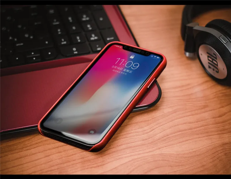 Верхний слой наппа Horween кожаный чехол для телефона для iPhone X XS XR Max роскошный бизнес тонкий кобура задняя крышка для iPhone XS XR Max