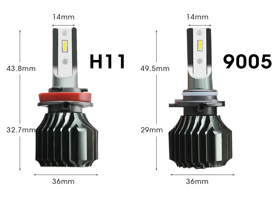 Carlitek CSP H7 Led H11 H4 H3 H1 фар автомобиля 9012 9006 9005 светодиодные лампы 12V 24V 8000LM 6000 К Авто противотуманных фар автомобиля источник света
