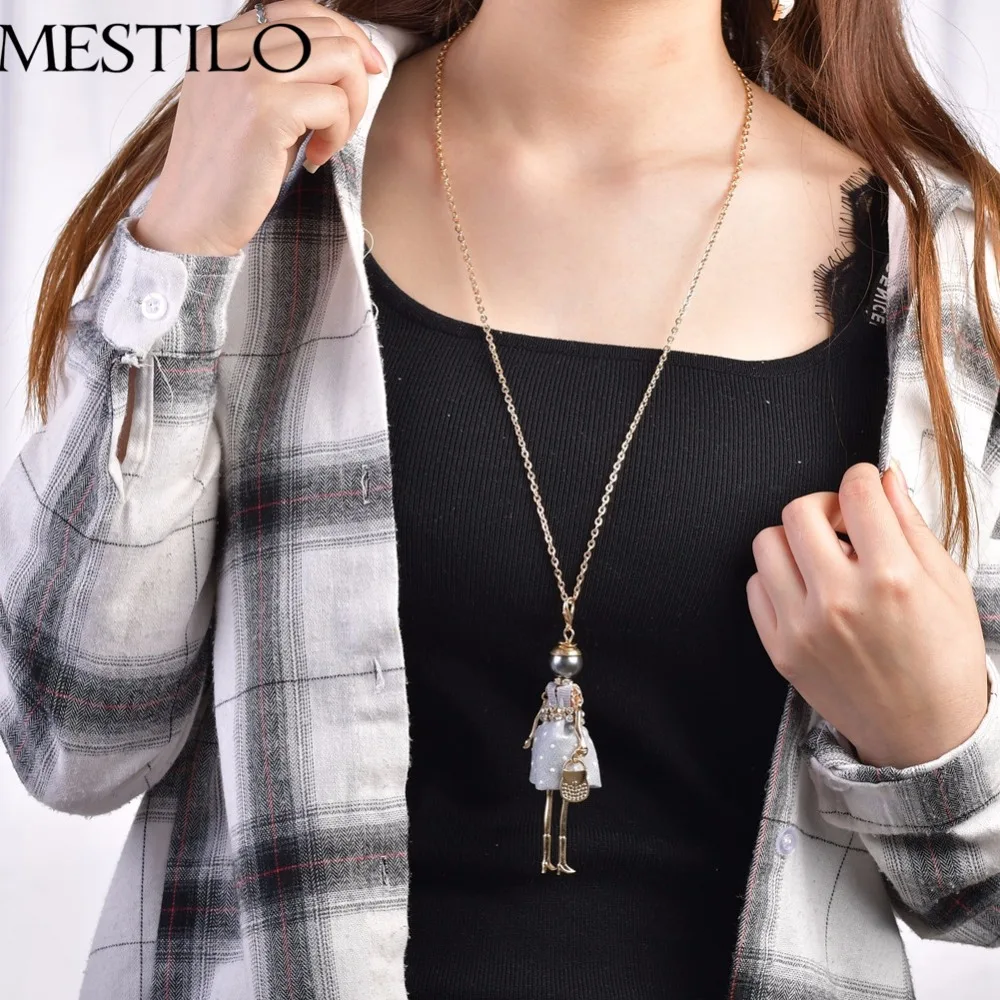 MESTILO милые куклы ожерелье модные длинные цепи ожерелья женские ювелирные изделия