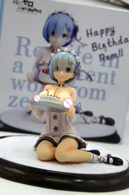 Re: жизнь в другой мир от нуля с днем рождения Rem Re Zero 1/6 ПВХ Рисунок Сексуальный