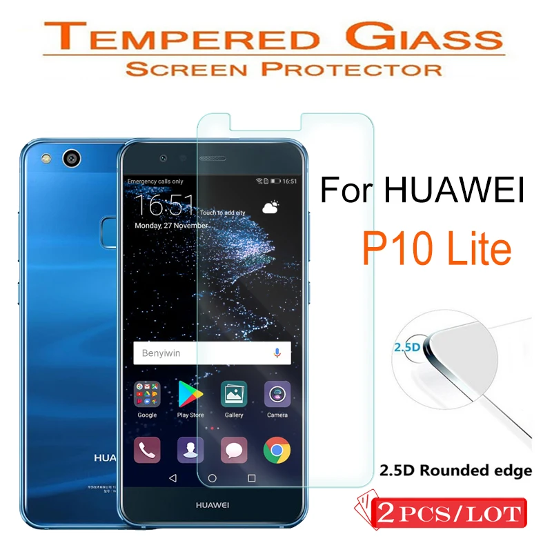 Из 2 предметов абсолютная новинка! Премиум закаленное Стекло для Huawei P10 Lite защитный экран, прозрачный из закаленного стекла, защитная пленка чехол для Huawei Ascend P10 Lite Стекло