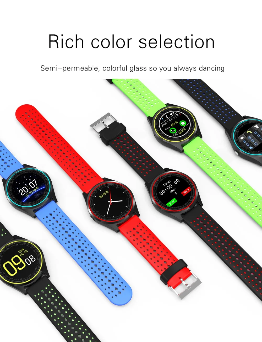 Zonequity V9 Смарт часы с камерой Bluetooth Smartwatch SIM карты наручные для телефона Android