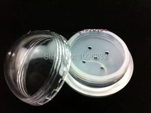 10G Spherical Jar with Sifter Mesh, Sifter Jar, Eye shadow Packing box, Plastic Cosmetic Powder Case, Packing Jar, 100pc/Lot