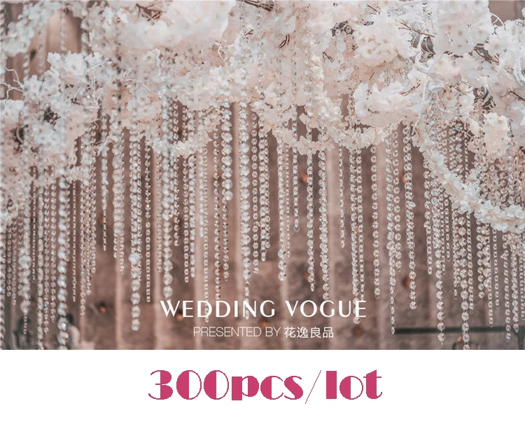 

Super Shiny beaded curtain 14MM Acrylic Octagonal Crystal Garland Strands, Clear Color,crystal strand,Wedding & Party Decor