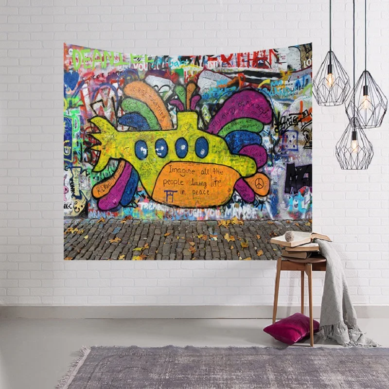 Graffiti Abstract Colorful Tapestry Background wall mandala Wall Hanging Tenture Murale Mandala Blanket toalla mandalas | Дом и сад