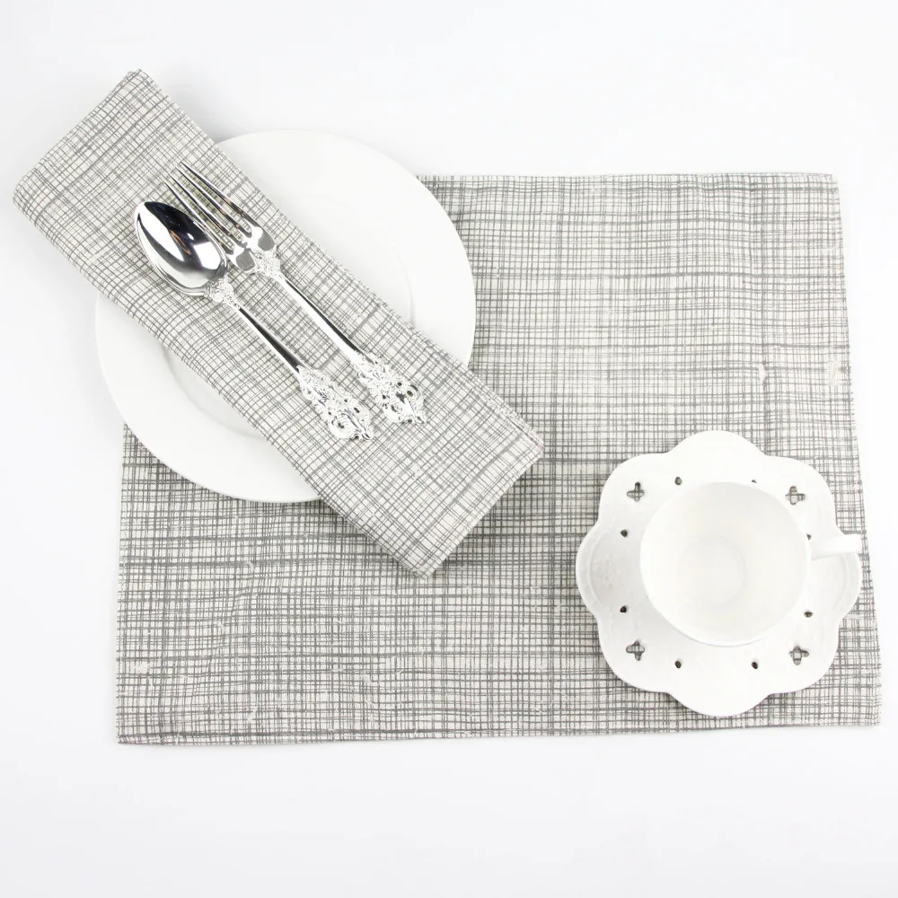 Современные модные серые тканевые салфетки теплоизоляционный коврик для
