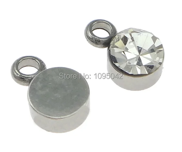 Free shipping!!!Stainless Steel Jewelry Pendants innovative 303 Stainless with rhinestone oril color 5x8x4mm | Украшения и