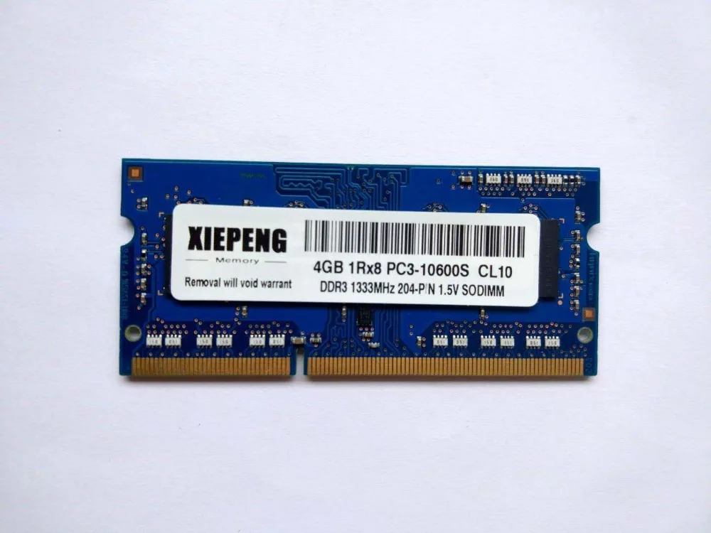 Ноутбук 4 Гб DDR3 1333 МГц PC3 10600 ОЗУ 8 2Rx8 PC3L 12800 S 2 8500S 1066 Поддержка памяти ноутбука 1600