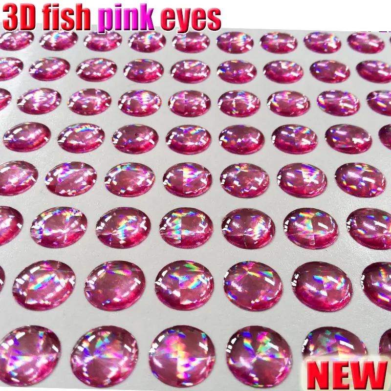 Рыболовные приманки eyes 4M 5M 6M 8m 10 мм номер 500 шт./лот цвет розовый 3d рыбий