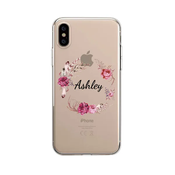 Floral 2 Пользовательское персонализированное имя винтажный цветок Венок букет телефон мягкий прозрачный чехол для iPhone 11 Pro Max XS Max XR X 7Plus 8Plus - Цвет: Floral 2