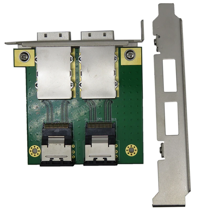 2 порта Внутренний SFF-8087 Mini SAS 36Pin на Внешний SFF-8088 26Pin с PCI высоким кронштейном |